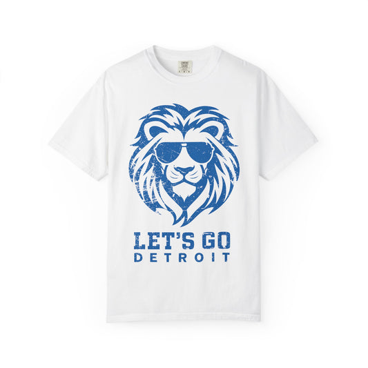 Let's Go Detroit Lion Blue Premium T-Shirt - Unisex