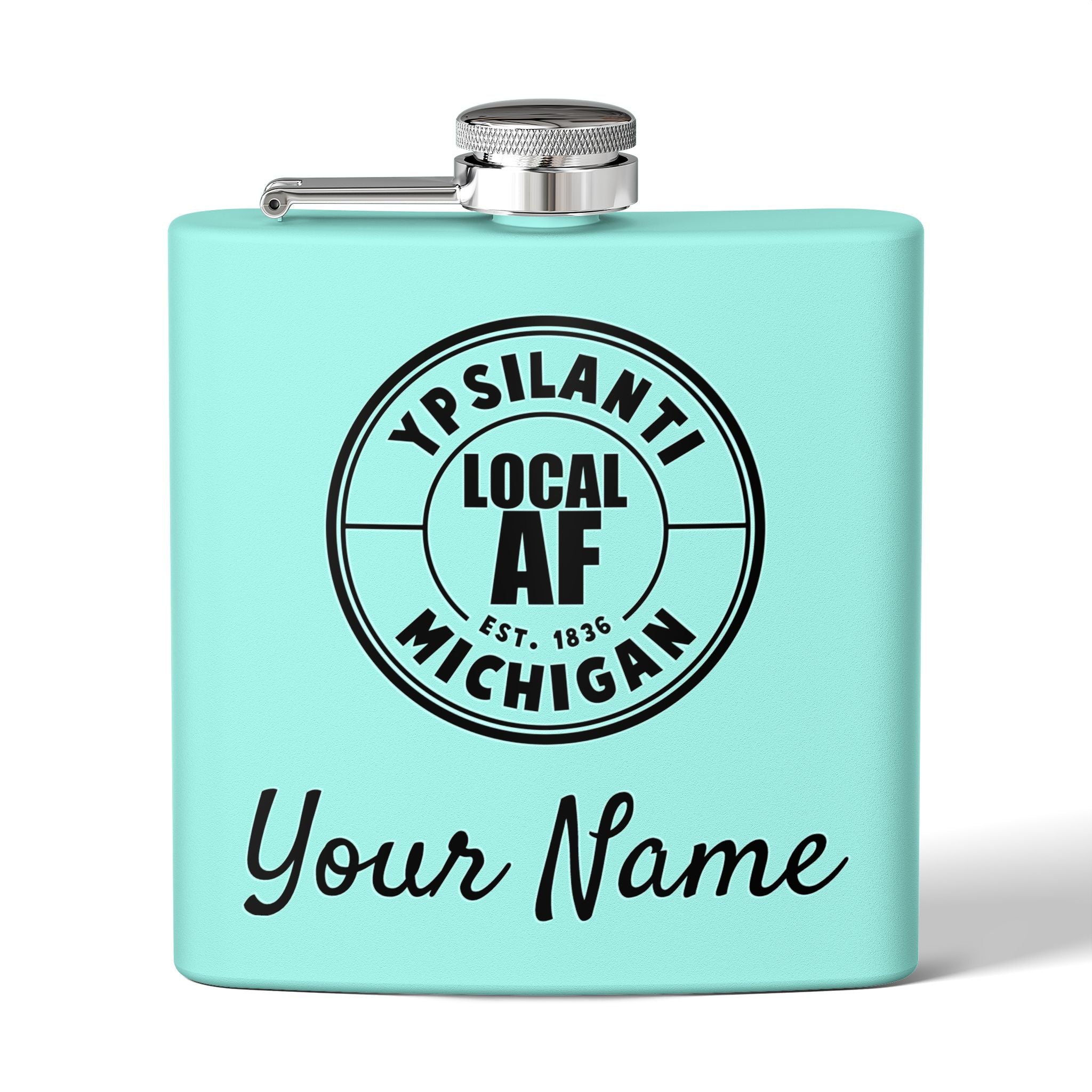 Ypsilanti Local AF Flask - 6oz Ypsilanti Local AF Flask - 6oz