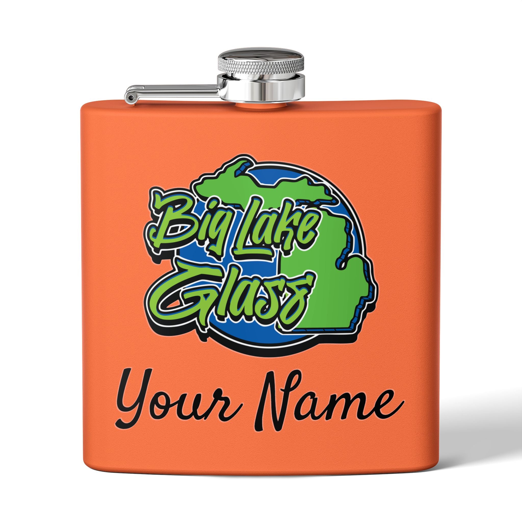 Flask - 6oz - Big Lake Glass Flask - 6oz - Big Lake Glass