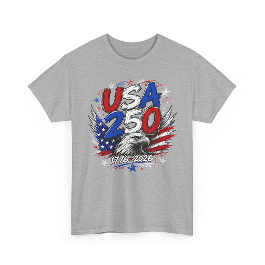 Eagle Brush USA 250 1776 2026 Patriotic Grunge Basic T-Shirt - Unisex