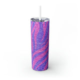 Zebra Personalized Skinny Steel Tumbler with Straw, 20oz Zebra Personalized Skinny Steel Tumbler with Straw, 20oz
