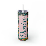 Butterflies Personalized Skinny Steel Tumbler with Straw, 20oz Butterflies Personalized Skinny Steel Tumbler with Straw, 20oz