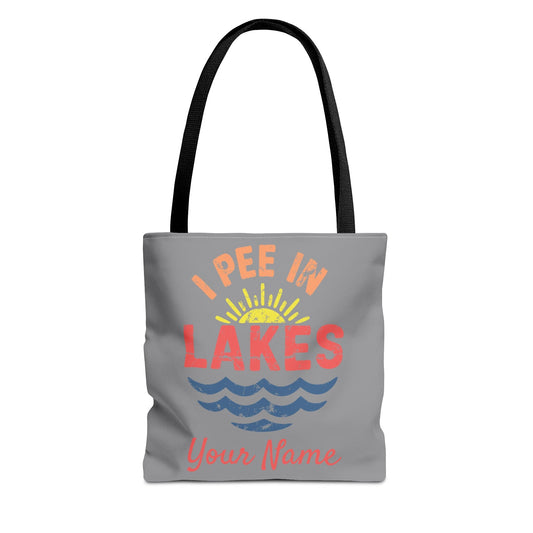 Tote Bag - I Pee In Lakes Retro Beach Color