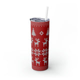 Reindeer Sweater Skinny Steel Tumbler with Straw, 20oz Reindeer Sweater Skinny Steel Tumbler with Straw, 20oz