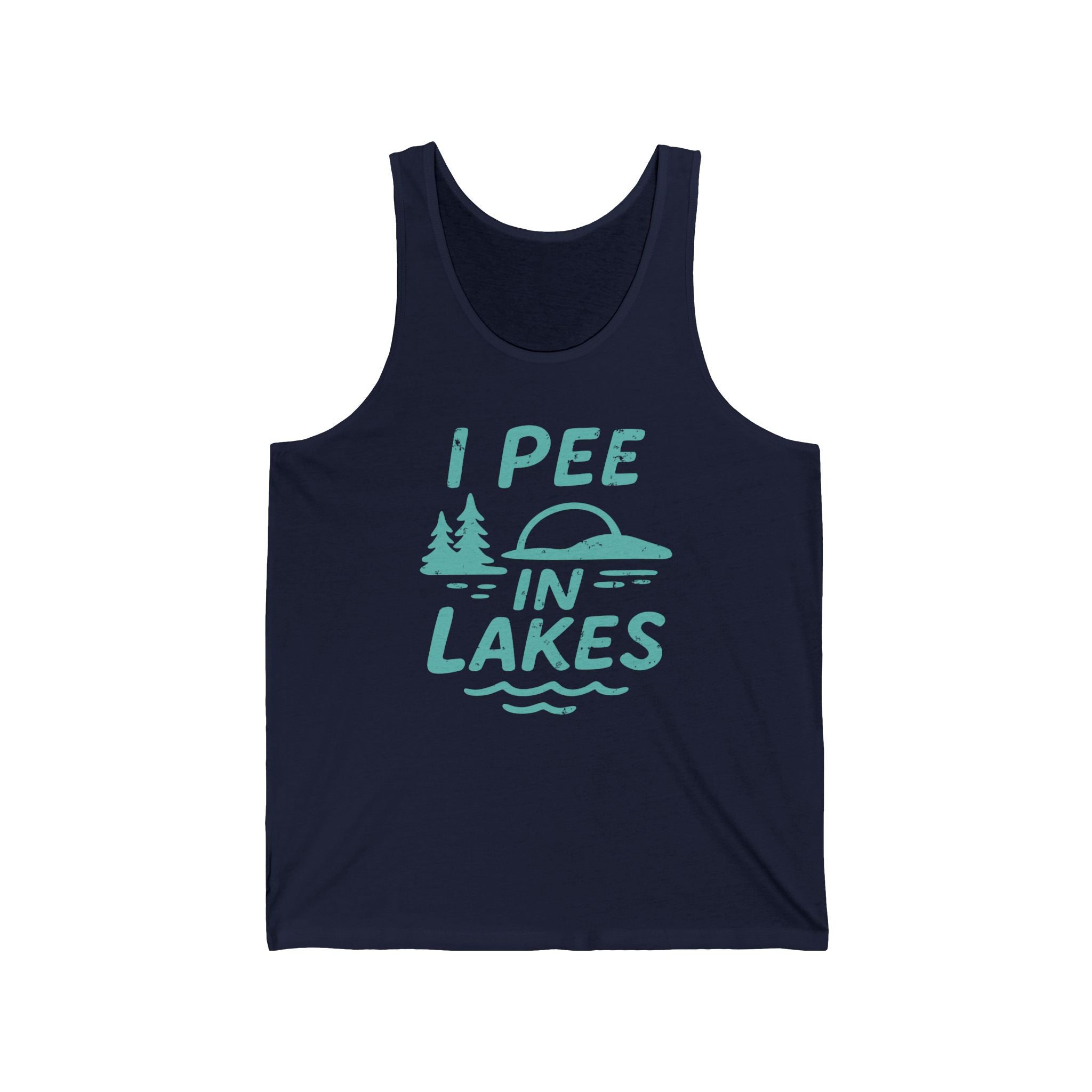 Basic Tank Top - Unisex - I Pee In Lakes Retro Basic Tank Top - Unisex - I Pee In Lakes Retro