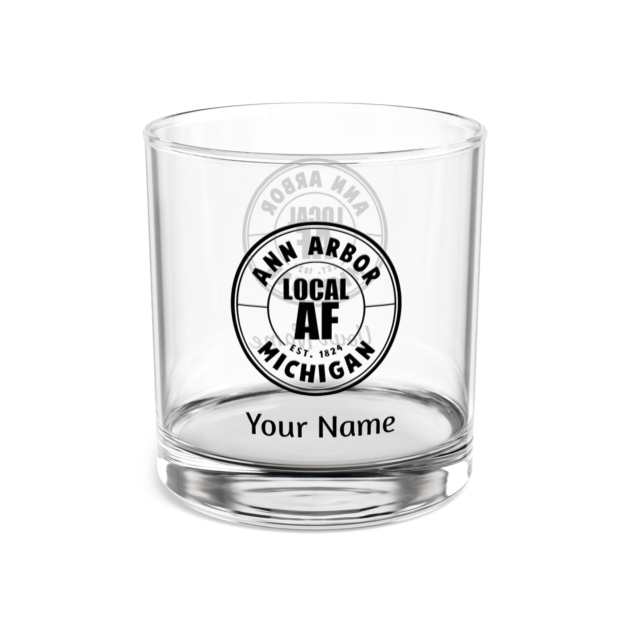 Ann Arbor Local AF Rocks Glass - 10oz Ann Arbor Local AF Rocks Glass - 10oz