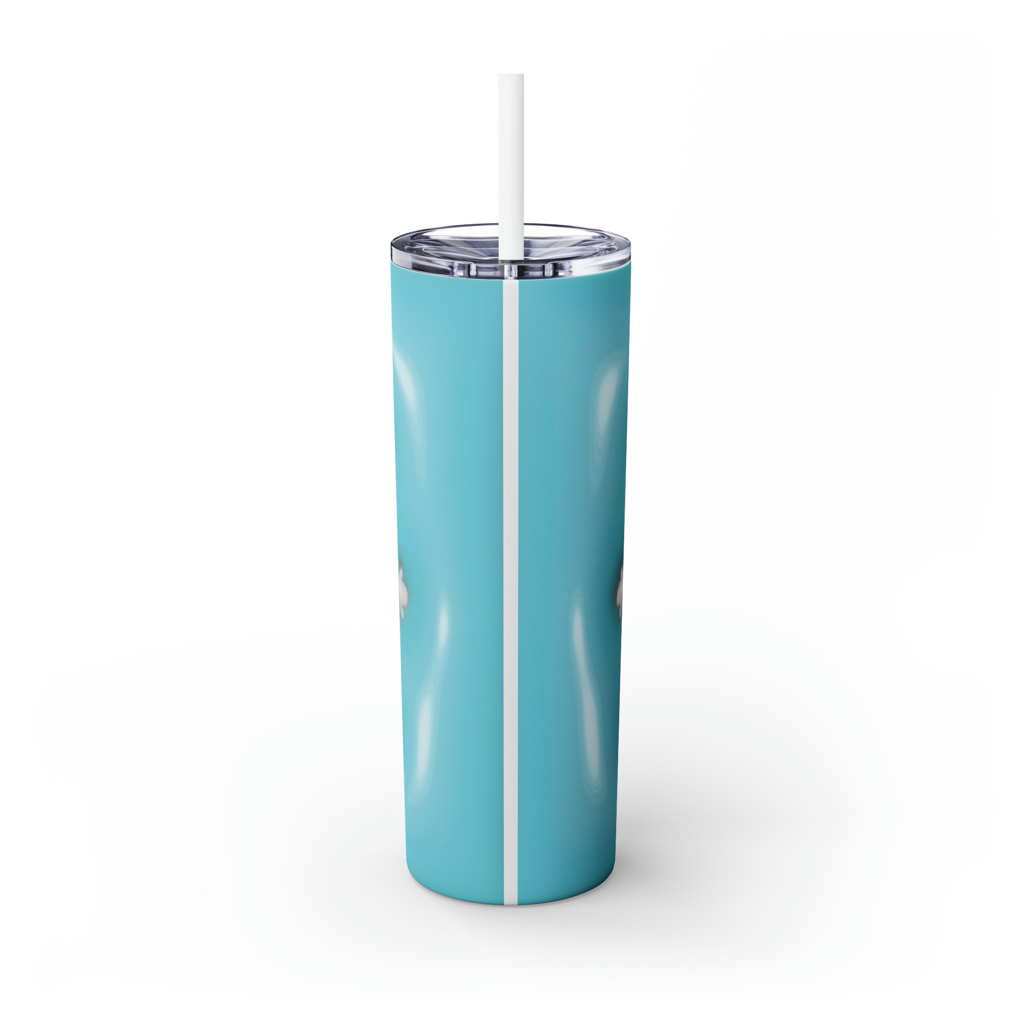Snowflakes 3 Skinny Steel Tumbler with Straw, 20oz Snowflakes 3 Skinny Steel Tumbler with Straw, 20oz