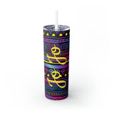 90's Personalized Skinny Steel Tumbler with Straw, 20oz 90's Personalized Skinny Steel Tumbler with Straw, 20oz