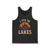 Basic Tank Top - Unisex - I Pee In Lakes Retro Sun Basic Tank Top - Unisex - I Pee In Lakes Retro Sun