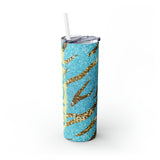 Zebra Personalized Skinny Steel Tumbler with Straw, 20oz Zebra Personalized Skinny Steel Tumbler with Straw, 20oz