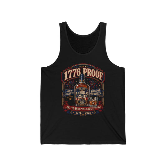 Liquor Bottle America 250th Anniversary Vintage Funny Patriotic Basic Tank Top - Unisex