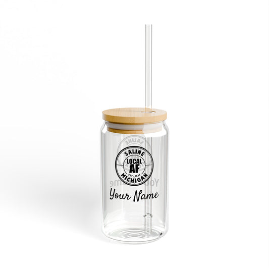 Saline Local AF Sipper Glass with Straw - 16oz