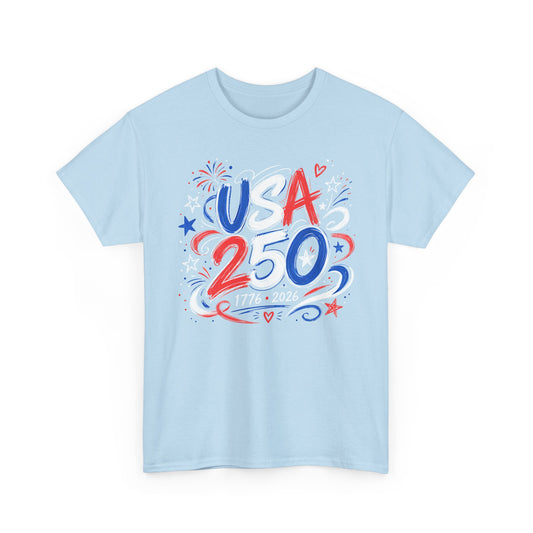Bold Brush USA 250 Anniversary Patriotic Americana Basic T-Shirt - Unisex