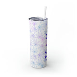 Cannabis Personalized Skinny Steel Tumbler with Straw, 20oz Cannabis Personalized Skinny Steel Tumbler with Straw, 20oz