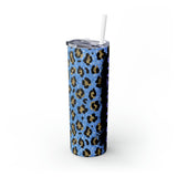 Leopard Personalized Skinny Steel Tumbler with Straw, 20oz Leopard Personalized Skinny Steel Tumbler with Straw, 20oz