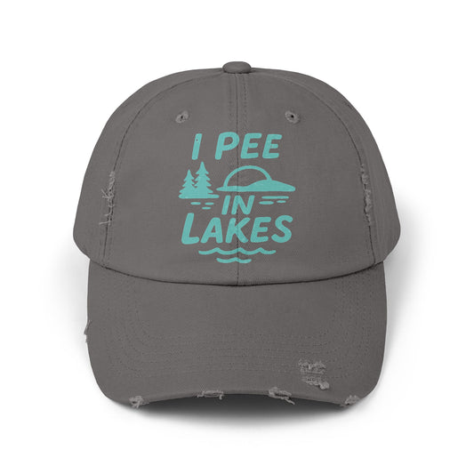 Distressed Cap - I Pee In Lakes Retro
