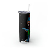 T-Rex Christmas Skinny Steel Tumbler with Straw, 20oz T-Rex Christmas Skinny Steel Tumbler with Straw, 20oz