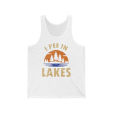 Basic Tank Top - Unisex - I Pee In Lakes Retro Sun Basic Tank Top - Unisex - I Pee In Lakes Retro Sun