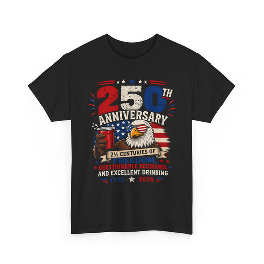Funny Eagle Freedom Beer 250th Anniversary Distressed Patriotic Basic T-Shirt - Unisex