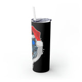 T-Rex Christmas Skinny Steel Tumbler with Straw, 20oz T-Rex Christmas Skinny Steel Tumbler with Straw, 20oz