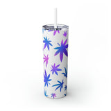 Cannabis Personalized Skinny Steel Tumbler with Straw, 20oz Cannabis Personalized Skinny Steel Tumbler with Straw, 20oz