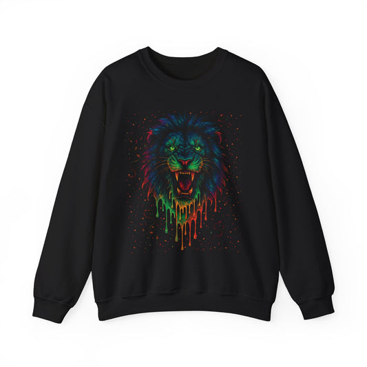 Lion Psychedelic Crewneck Sweatshirt - Unisex