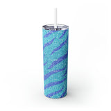 Zebra Personalized Skinny Steel Tumbler with Straw, 20oz Zebra Personalized Skinny Steel Tumbler with Straw, 20oz