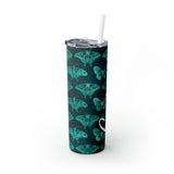 Butterflies Personalized Skinny Steel Tumbler with Straw, 20oz Butterflies Personalized Skinny Steel Tumbler with Straw, 20oz
