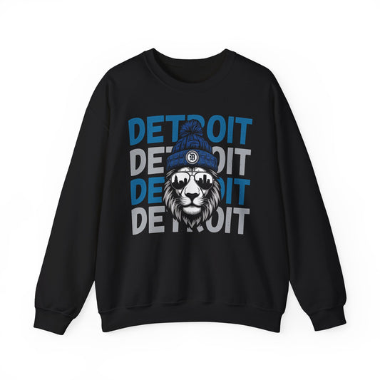 Lion Black Crewneck Sweatshirt - Unisex
