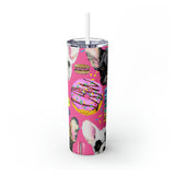 Dog Pattern Skinny Steel Tumbler with Straw, 20oz Dog Pattern Skinny Steel Tumbler with Straw, 20oz