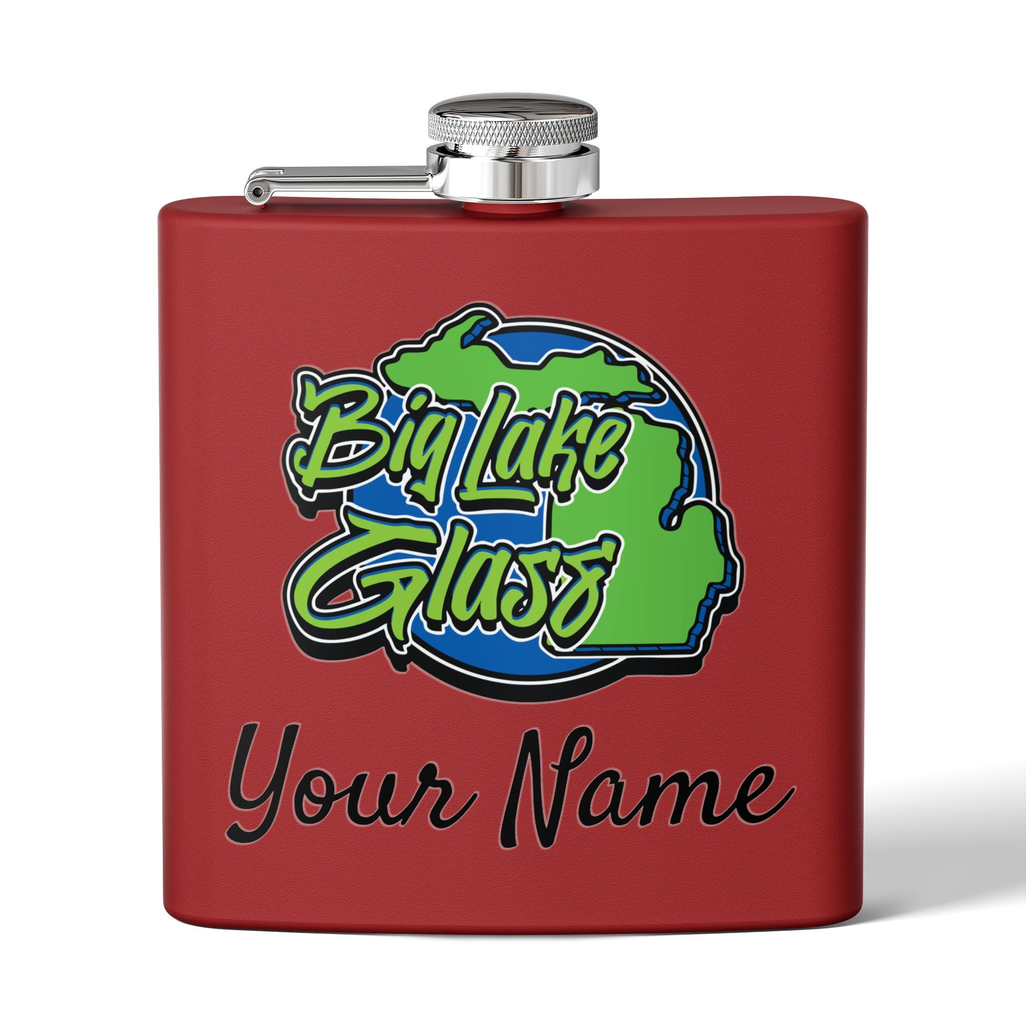 Flask - 6oz - Big Lake Glass Flask - 6oz - Big Lake Glass
