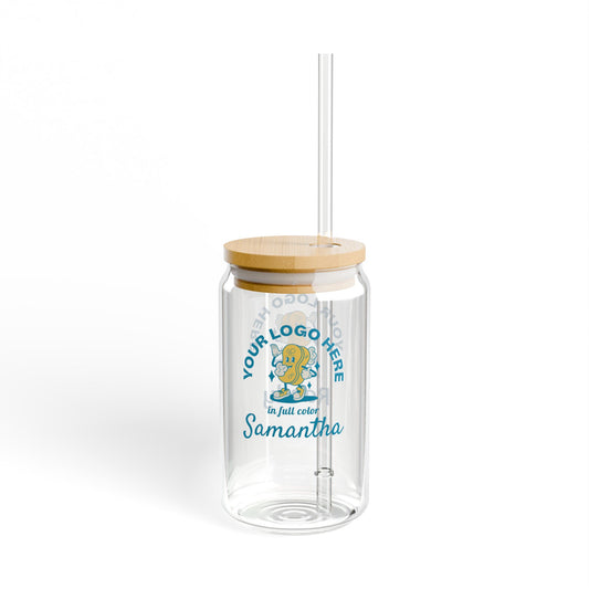 Personalized Sipper Glass - 16oz - Your Logo, Your Brand