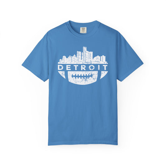 Detroit Football Skyline White Premium T-Shirt - Unisex