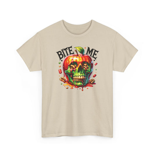 Bite Me Apple Skull Basic T-Shirt - Unisex