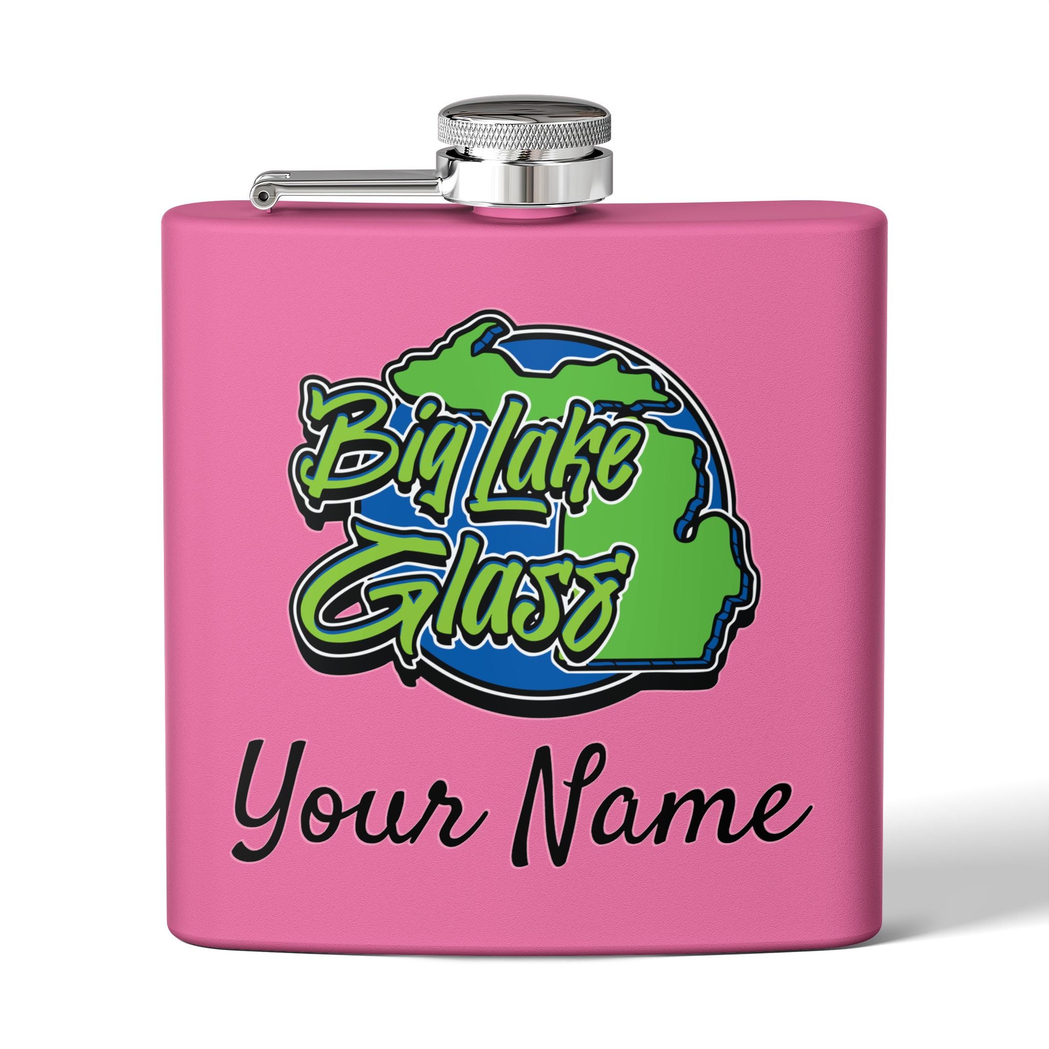 Flask - 6oz - Big Lake Glass Flask - 6oz - Big Lake Glass