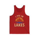 Basic Tank Top - Unisex - I Pee In Lakes Retro Sun Basic Tank Top - Unisex - I Pee In Lakes Retro Sun