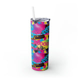 90's Personalized Skinny Steel Tumbler with Straw, 20oz 90's Personalized Skinny Steel Tumbler with Straw, 20oz