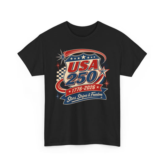 Racing Badge USA 250 1776 2026 Retro Patriotic Basic T-Shirt - Unisex