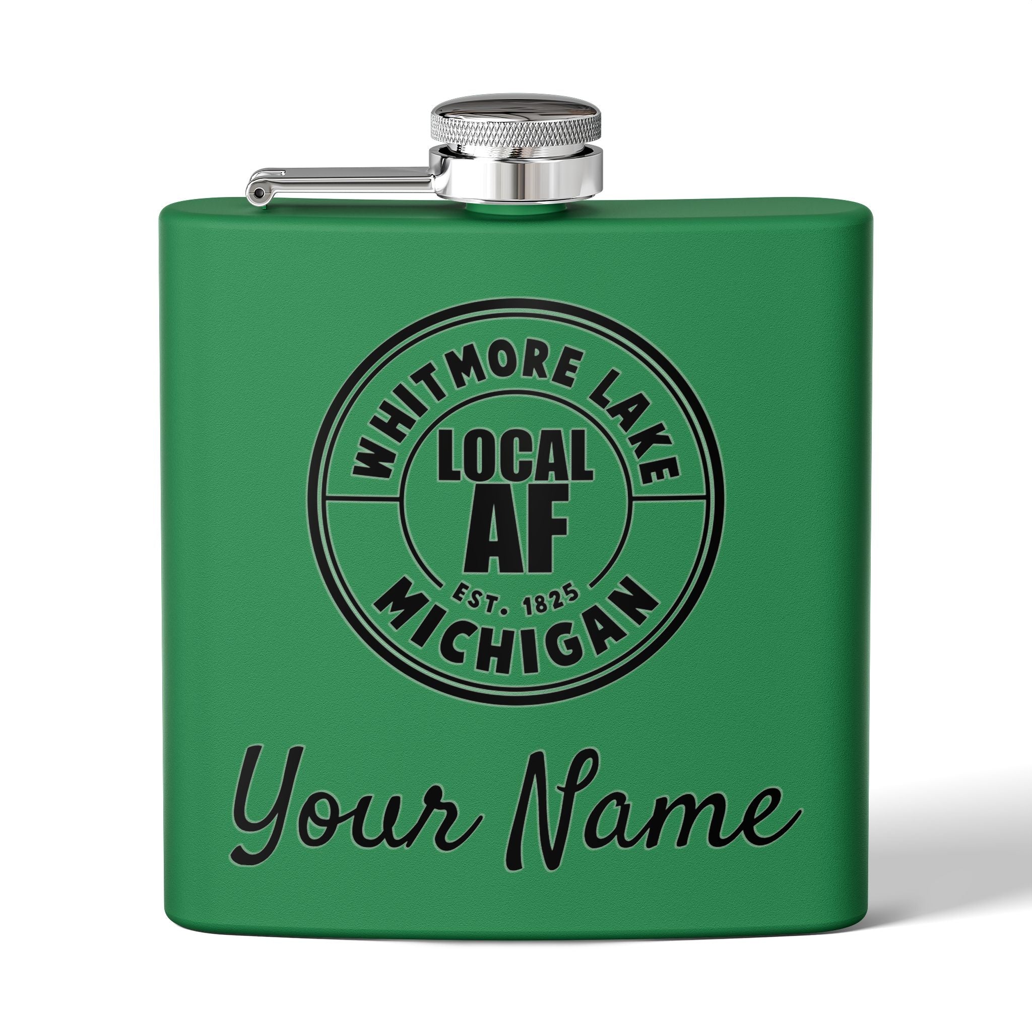 Whitmore Lake Local AF Flask - 6oz Whitmore Lake Local AF Flask - 6oz