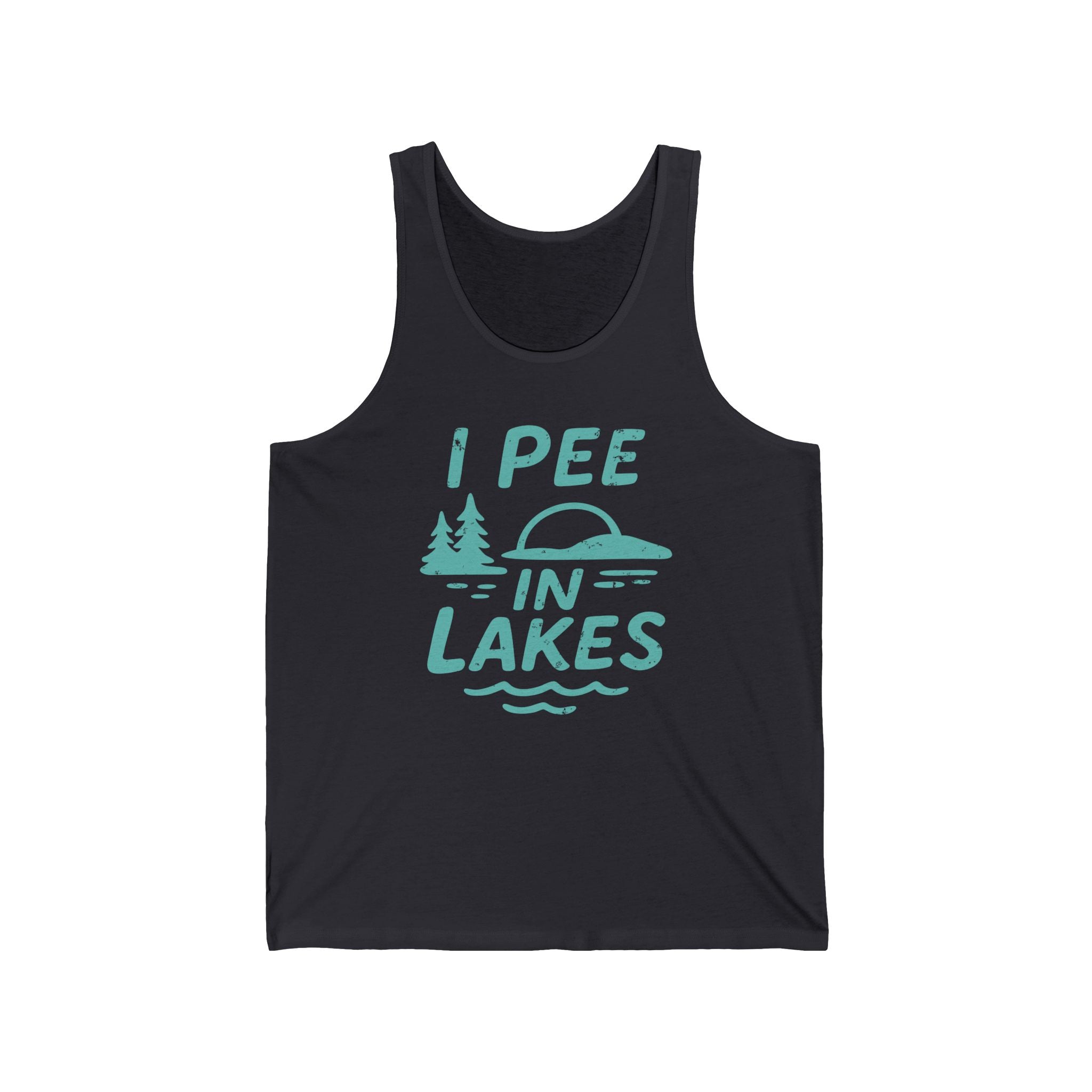 Basic Tank Top - Unisex - I Pee In Lakes Retro Basic Tank Top - Unisex - I Pee In Lakes Retro