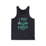 Basic Tank Top - Unisex - I Pee In Lakes Retro Basic Tank Top - Unisex - I Pee In Lakes Retro