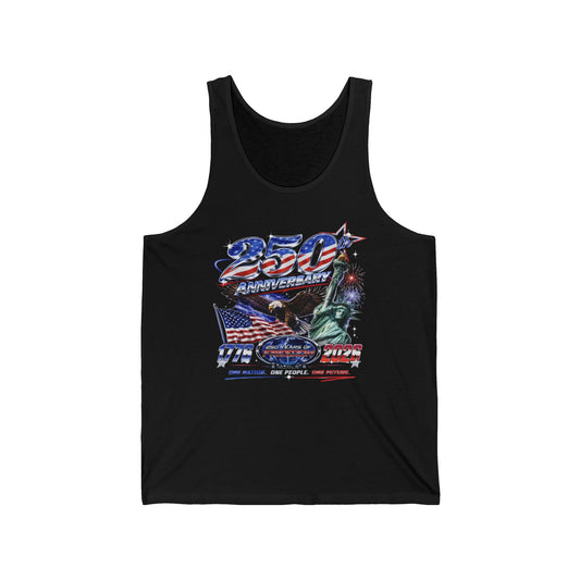 Statue Eagle America 250th Anniversary Patriotic Fireworks Basic Tank Top - Unisex