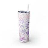 Butterflies Personalized Skinny Steel Tumbler with Straw, 20oz Butterflies Personalized Skinny Steel Tumbler with Straw, 20oz