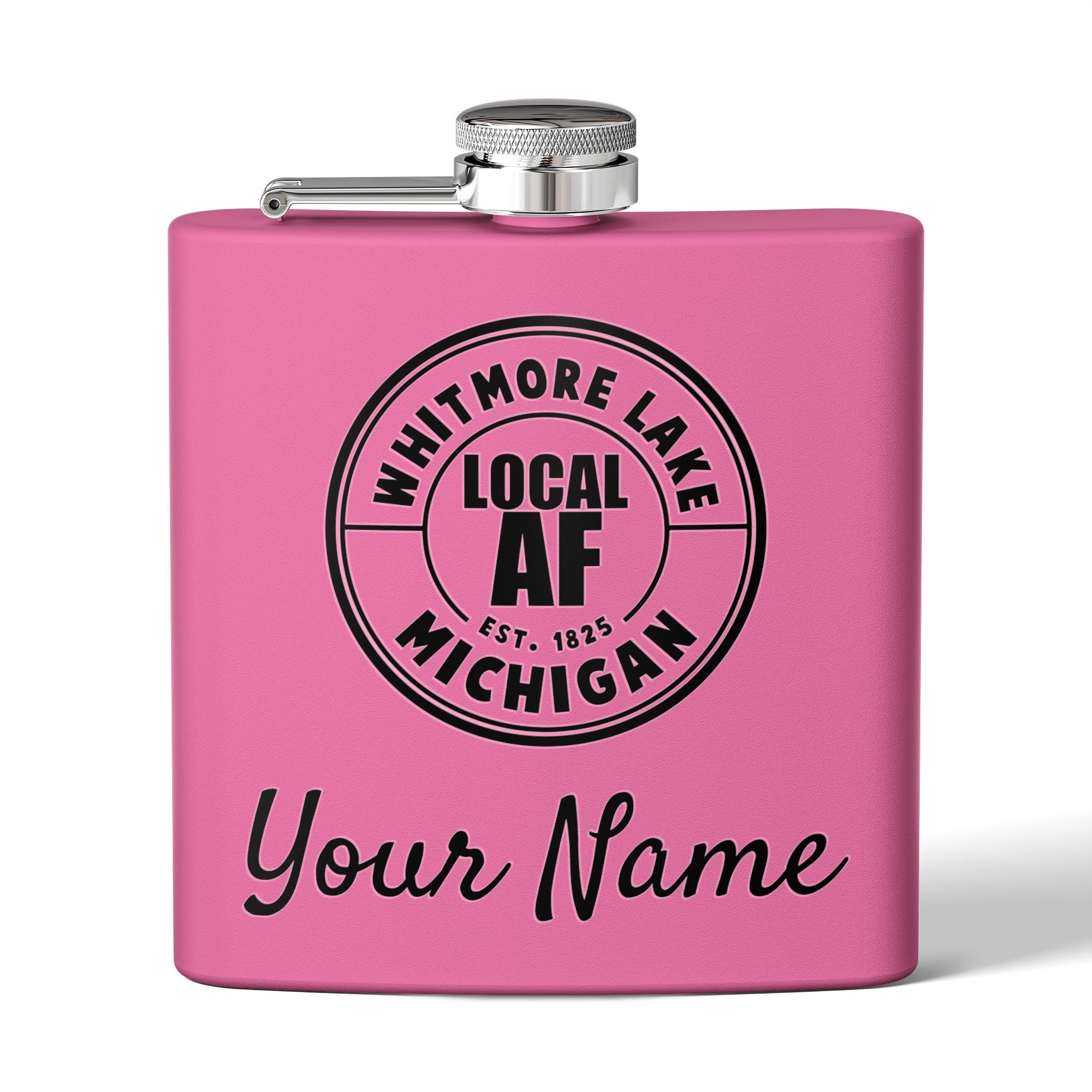 Whitmore Lake Local AF Flask - 6oz Whitmore Lake Local AF Flask - 6oz