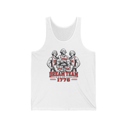 Founding Fathers Dream Team 1776 Retro Patriotic Americana Basic T-Shirt - Unisex