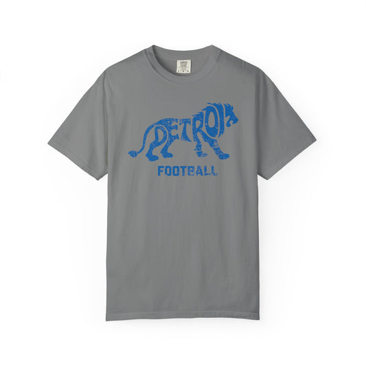 Detroit Football Lion Blue Premium T-Shirt - Unisex