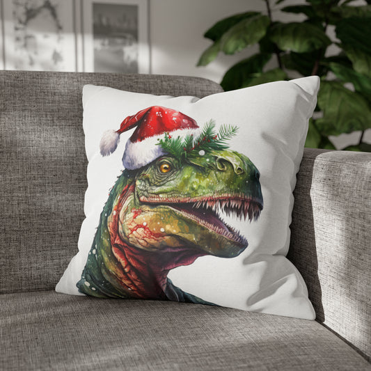 Christmas T Rex Square Pillow Case
