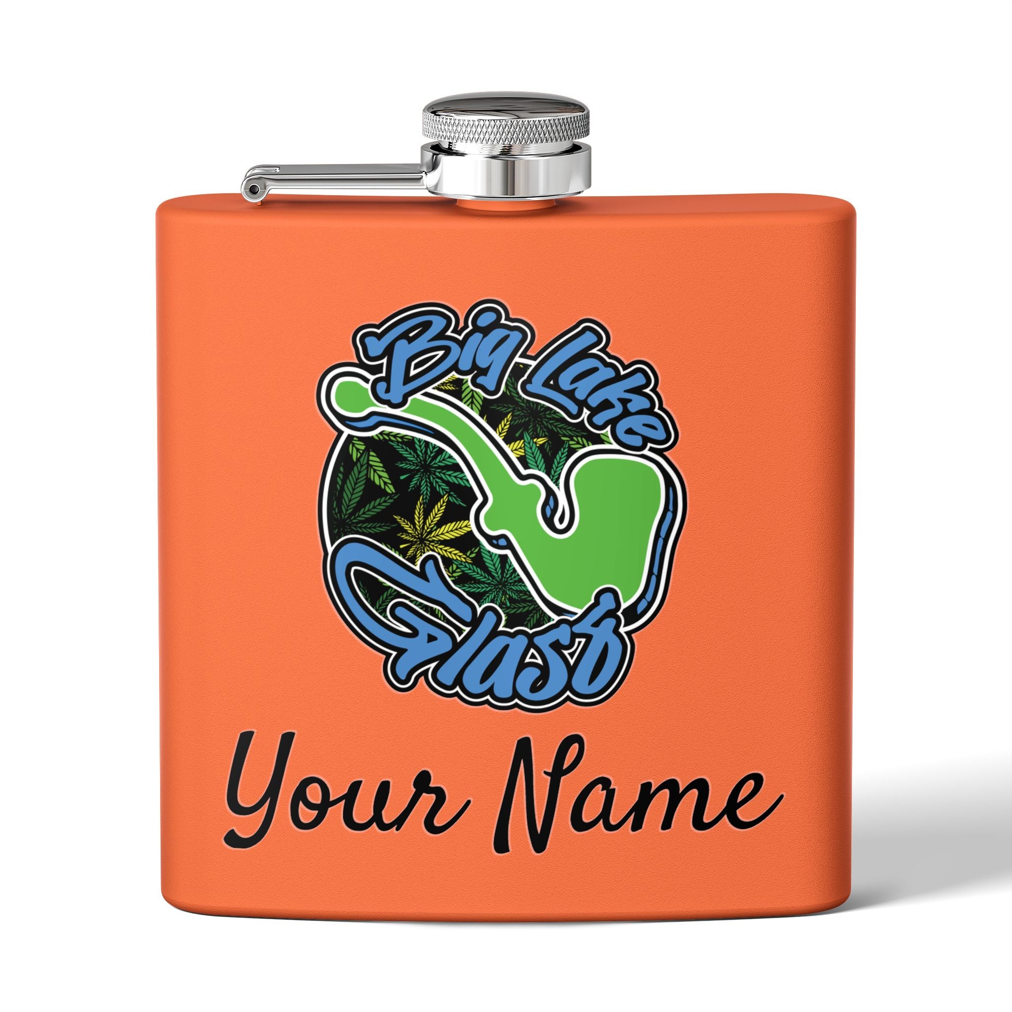 Flask - 6oz - Big Lake Glass Pipe Flask - 6oz - Big Lake Glass Pipe