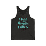 Basic Tank Top - Unisex - I Pee In Lakes Retro Basic Tank Top - Unisex - I Pee In Lakes Retro