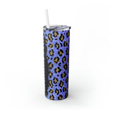 Leopard Personalized Skinny Steel Tumbler with Straw, 20oz Leopard Personalized Skinny Steel Tumbler with Straw, 20oz